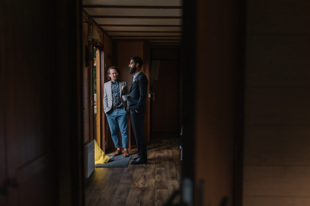 Photographe mariage Bretagne témoins marié